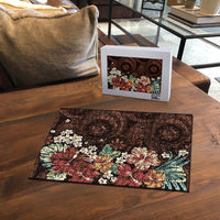 Kanoa Hawai'i Hibiscus Puzzle Polynesian Tribal Tattoo Pattern Floral Elements