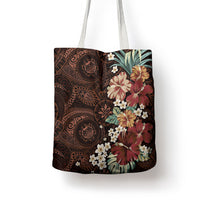 Kanoa Hawai'i Hibiscus Tote Bag Polynesian Tribal Tattoo Pattern Floral Elements