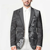 Pauli Hawai'i Hibiscus Blazer Polynesian Tribal Tattoo Pattern Floral Elements
