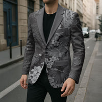 Pauli Hawai'i Hibiscus Blazer Polynesian Tribal Tattoo Pattern Floral Elements