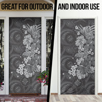 Pauli Hawai'i Hibiscus Door Cover Polynesian Tribal Tattoo Pattern Floral Elements