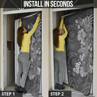 Pauli Hawai'i Hibiscus Door Cover Polynesian Tribal Tattoo Pattern Floral Elements