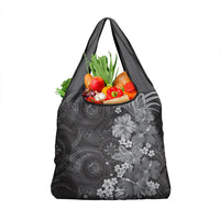 Pauli Hawai'i Hibiscus Grocery Bag Polynesian Tribal Tattoo Pattern Floral Elements