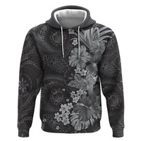 Pauli Hawai'i Hibiscus Hoodie Polynesian Tribal Tattoo Pattern Floral Elements
