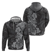 Pauli Hawai'i Hibiscus Hoodie Polynesian Tribal Tattoo Pattern Floral Elements