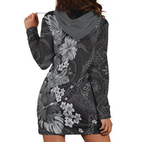 Pauli Hawai'i Hibiscus Hoodie Dress Polynesian Tribal Tattoo Pattern Floral Elements