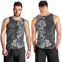 Pauli Hawai'i Hibiscus Men Tank Top Polynesian Tribal Tattoo Pattern Floral Elements