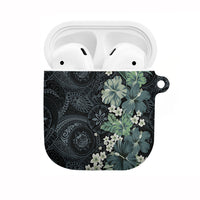 Pauliuli Hawai'i Hibiscus AirPods Case Polynesian Tribal Tattoo Pattern Floral Elements