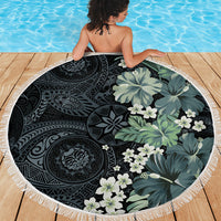 Pauliuli Hawai'i Hibiscus Beach Blanket Polynesian Tribal Tattoo Pattern Floral Elements