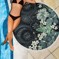 Pauliuli Hawai'i Hibiscus Beach Blanket Polynesian Tribal Tattoo Pattern Floral Elements