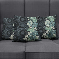 Pauliuli Hawai'i Hibiscus Pillow Cover Polynesian Tribal Tattoo Pattern Floral Elements