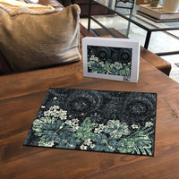 Pauliuli Hawai'i Hibiscus Puzzle Polynesian Tribal Tattoo Pattern Floral Elements