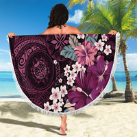 Poni Mama Hawai'i Hibiscus Beach Blanket Polynesian Tribal Tattoo Pattern Floral Elements