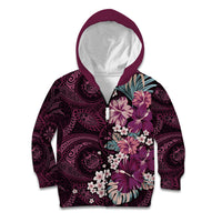 Poni Mama Hawai'i Hibiscus Kid Hoodie Polynesian Tribal Tattoo Pattern Floral Elements