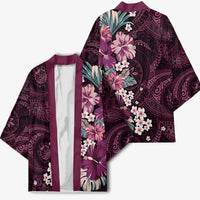 Poni Mama Hawai'i Hibiscus Kimono Polynesian Tribal Tattoo Pattern Floral Elements