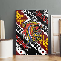Papua New Guinea Bird Drum Canvas Wall Art Papuan Batik Motif