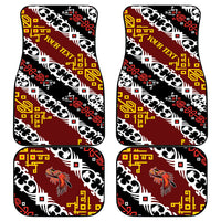Personalised Papua New Guinea Bird Drum Car Mats Papuan Batik Motif