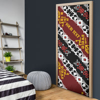 Personalised Papua New Guinea Bird Drum Door Cover Papuan Batik Motif
