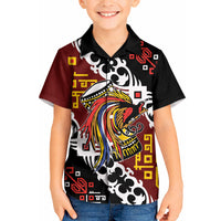 Personalised Papua New Guinea Bird Drum Kid Hawaiian Shirt Papuan Batik Motif