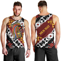Personalised Papua New Guinea Bird Drum Men Tank Top Papuan Batik Motif