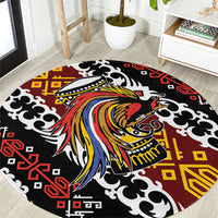 Papua New Guinea Bird Drum Round Carpet Papuan Batik Motif