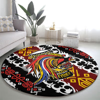 Papua New Guinea Bird Drum Round Carpet Papuan Batik Motif