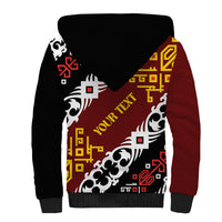 Personalised Papua New Guinea Bird Drum Sherpa Hoodie Papuan Batik Motif