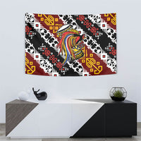Papua New Guinea Bird Drum Tapestry Papuan Batik Motif