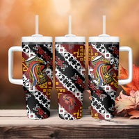 Papua New Guinea Bird Drum Tumbler With Handle Papuan Batik Motif