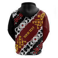 Personalised Papua New Guinea Bird Drum Zip Hoodie Papuan Batik Motif