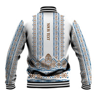 Personalised Papua New Guinea Bird Ethnic Baseball Jacket Papuan Batik Inspired Pattern