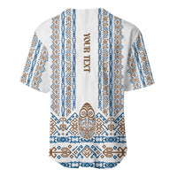 Personalised Papua New Guinea Bird Ethnic Baseball Jersey Papuan Batik Inspired Pattern