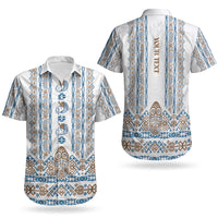Personalised Papua New Guinea Bird Ethnic Couples Matching Tank Maxi Dress and Hawaiian Shirt Papuan Batik Inspired Pattern