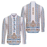 Personalised Papua New Guinea Bird Ethnic Family Matching Off The Shoulder Long Sleeve Dress and Hawaiian Shirt Papuan Batik Inspired Pattern