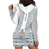 Personalised Papua New Guinea Bird Ethnic Hoodie Dress Papuan Batik Inspired Pattern