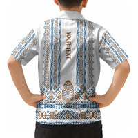 Personalised Papua New Guinea Bird Ethnic Kid Hawaiian Shirt Papuan Batik Inspired Pattern