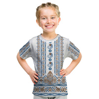 Personalised Papua New Guinea Bird Ethnic Kid T Shirt Papuan Batik Inspired Pattern