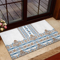 Papua New Guinea Bird Ethnic Rubber Doormat Papuan Batik Inspired Pattern