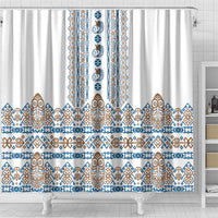 Papua New Guinea Bird Ethnic Shower Curtain Papuan Batik Inspired Pattern