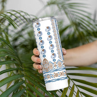 Papua New Guinea Bird Ethnic Skinny Tumbler Papuan Batik Inspired Pattern