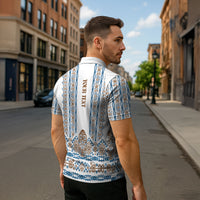 Personalised Papua New Guinea Bird Ethnic Zipper Polo Shirt Papuan Batik Inspired Pattern