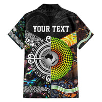 Personalised New Zealand and Australia Family Matching Summer Maxi Dress and Hawaiian Shirt Maori Mix Aboriginal Art Style LT9 - Polynesian Pride