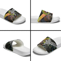 Australia New Zealand Personalised Slide Sandals Maori Aboriginal Art Style LT9 - Polynesian Pride