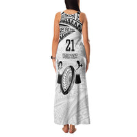 Custom Fiji Rugby Pacific Family Matching Tank Maxi Dress and Hawaiian Shirt Polynesian Palm Tattoo LT9 - Polynesian Pride