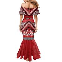 Personalised Tonga Rugby Pacific Family Matching Mermaid Dress and Hawaiian Shirt Ikale Tahi Sipi Tau LT9 - Polynesian Pride