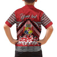 Personalised Tonga Rugby Pacific Family Matching Off Shoulder Maxi Dress and Hawaiian Shirt Ikale Tahi Sipi Tau LT9 - Polynesian Pride