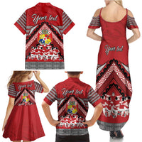 Personalised Tonga Rugby Pacific Family Matching Summer Maxi Dress and Hawaiian Shirt Ikale Tahi Sipi Tau LT9 - Polynesian Pride