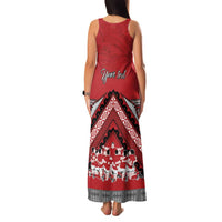 Personalised Tonga Rugby Pacific Family Matching Tank Maxi Dress and Hawaiian Shirt Ikale Tahi Sipi Tau LT9 - Polynesian Pride