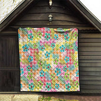 Hawaiian Palaka Quilt Hibiscus Palm Leaf Pattern - Polynesian Pride
