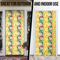 Hawaiian Palaka Door Cover Hibiscus Pineapple Lei - Polynesian Pride